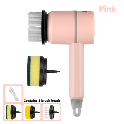 Electric Cleaning Brush Set - 3 Heads