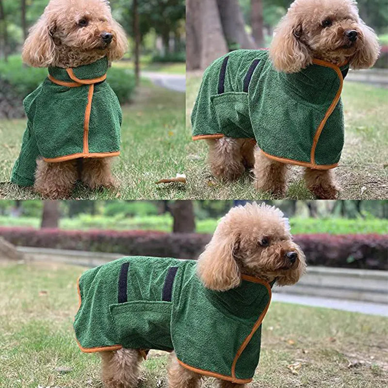 Pet Fast-Dry Microfiber Bathrobe Towel