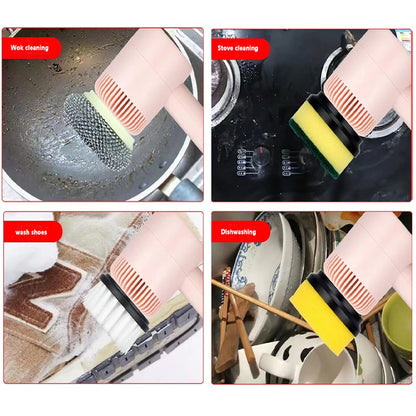 Electric Cleaning Brush Set - 3 Heads