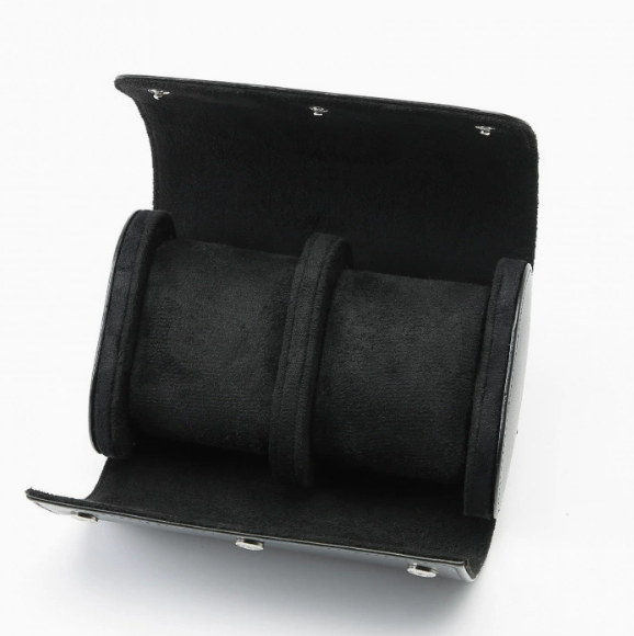 3-Slot PU Leather Travel Watch Case