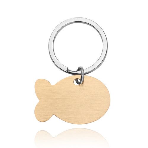 Engraved Personalized Pet ID Tag Keychain for Dogs & Cats