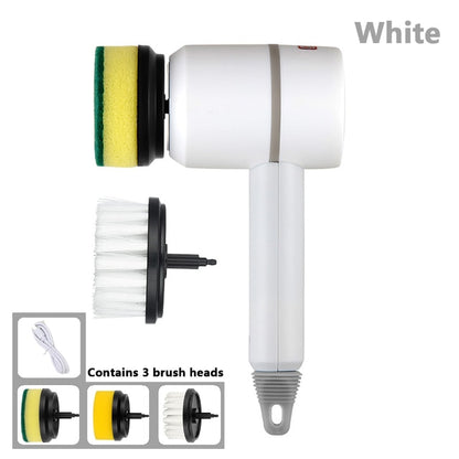 Electric Cleaning Brush Set - 3 Heads