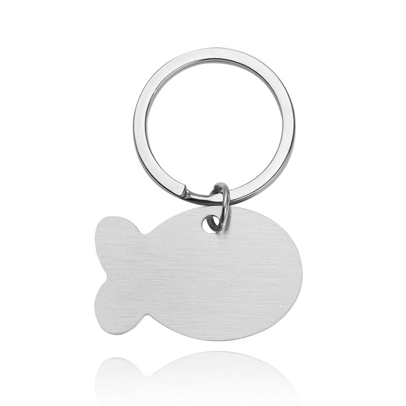 Engraved Personalized Pet ID Tag Keychain for Dogs & Cats