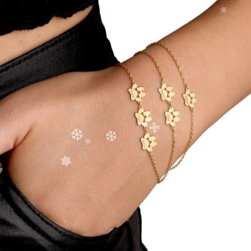 Personalized Pet Paw Print Bracelet for Dogs & Cats