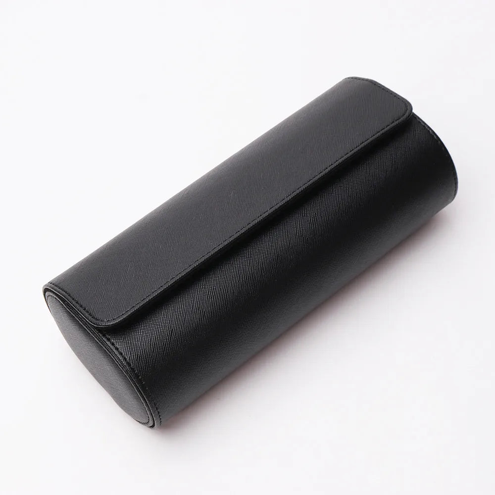 3-Slot PU Leather Travel Watch Case