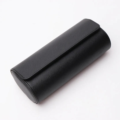 3-Slot PU Leather Travel Watch Case